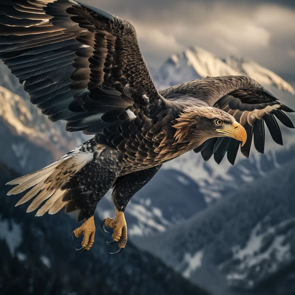 eagle fly flying hunt sky photography
