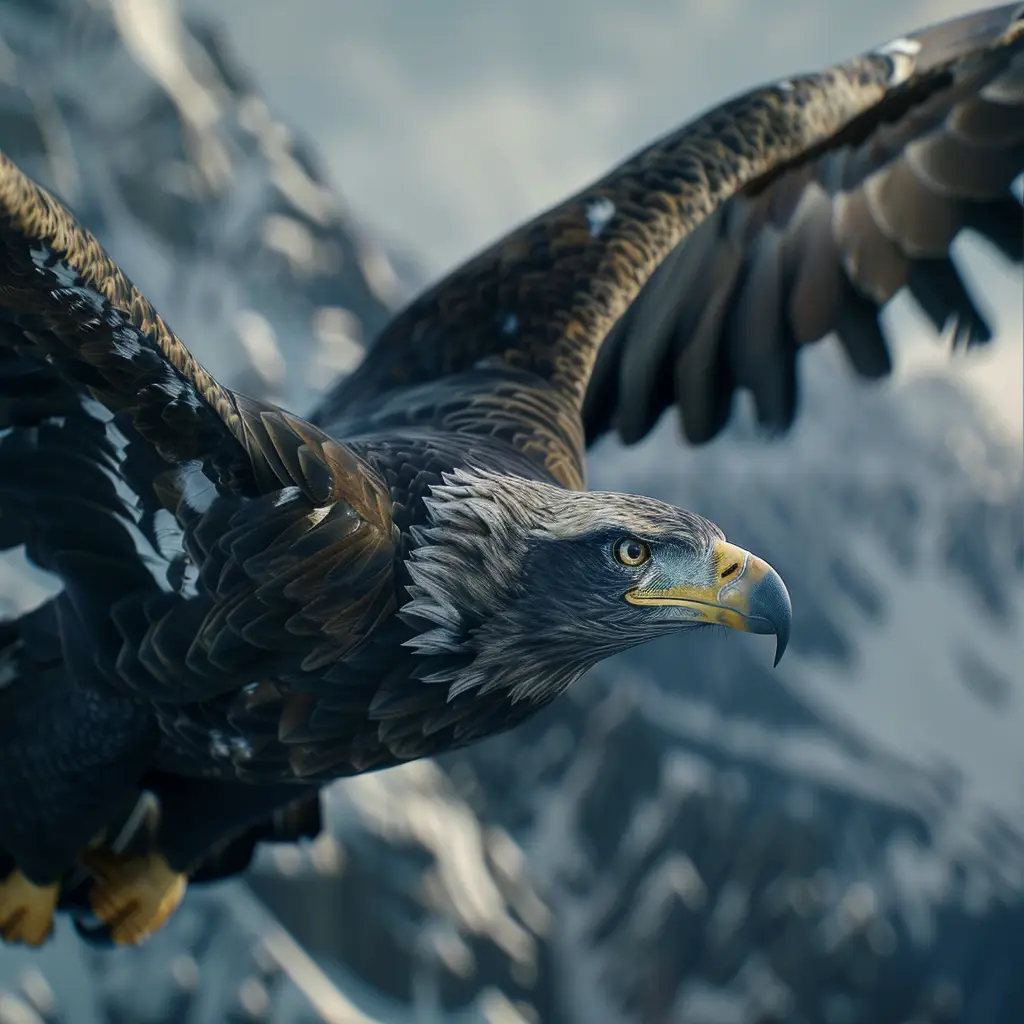 eagle flying fly sky hunt photography