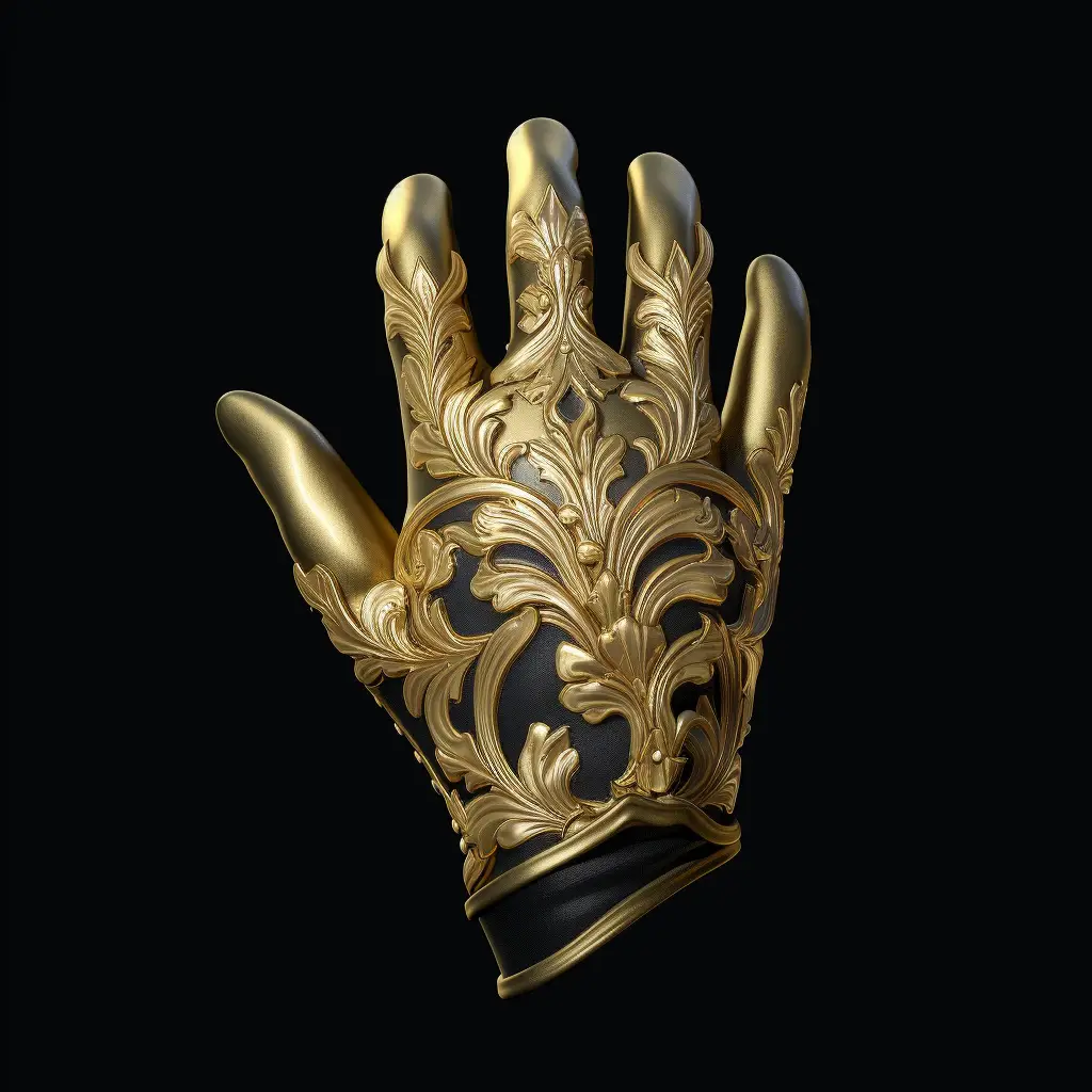 glove 3D material golden gold art game UI icon