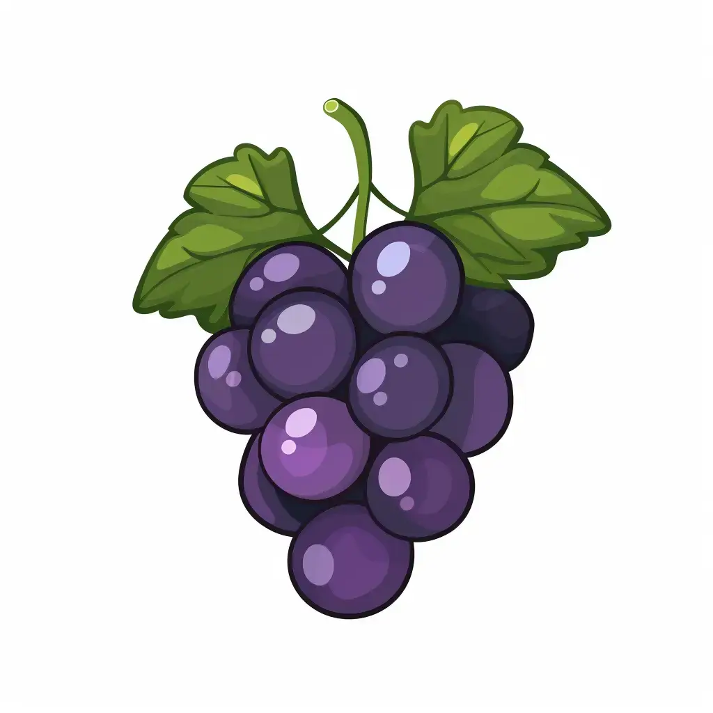 grape logo sticker vector line cute cartoon