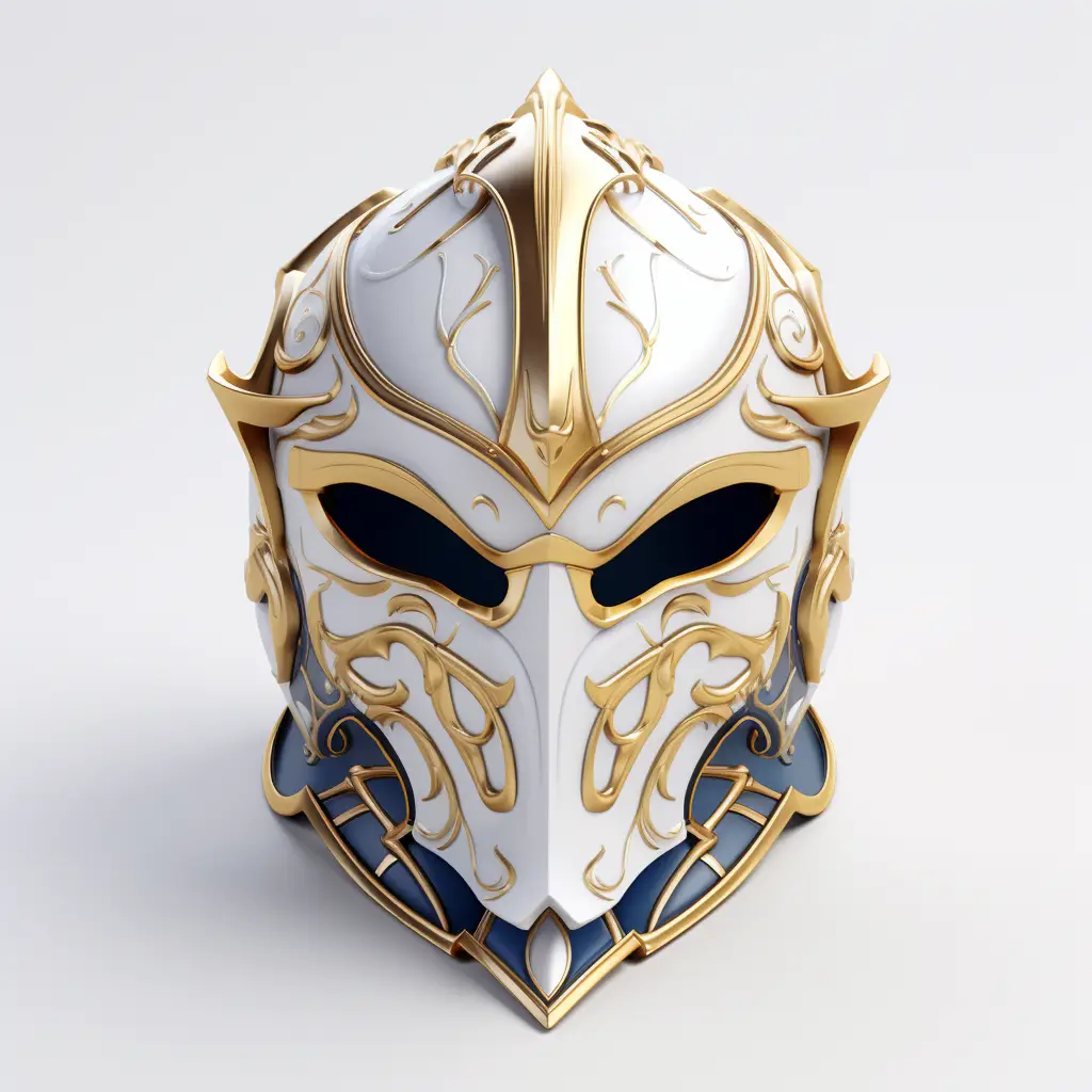 knight helmet 3D material golden art gold game UI icon