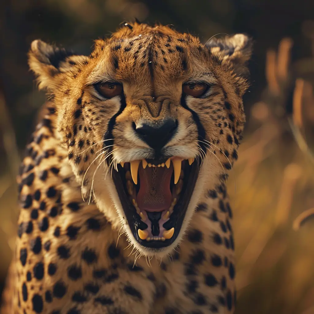 leopard cheetah teeth roar angry dangerous photography