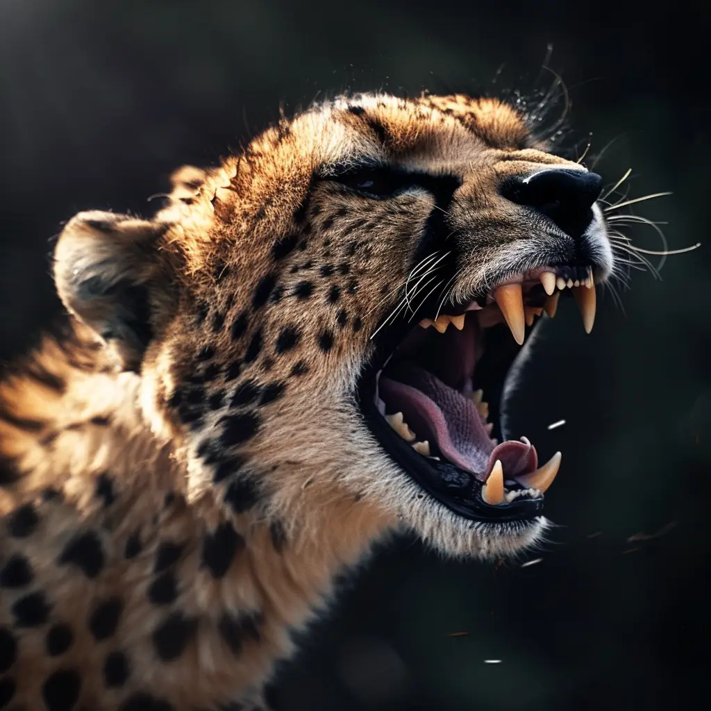 leopard cheetah teeth roar dangerous angry photography