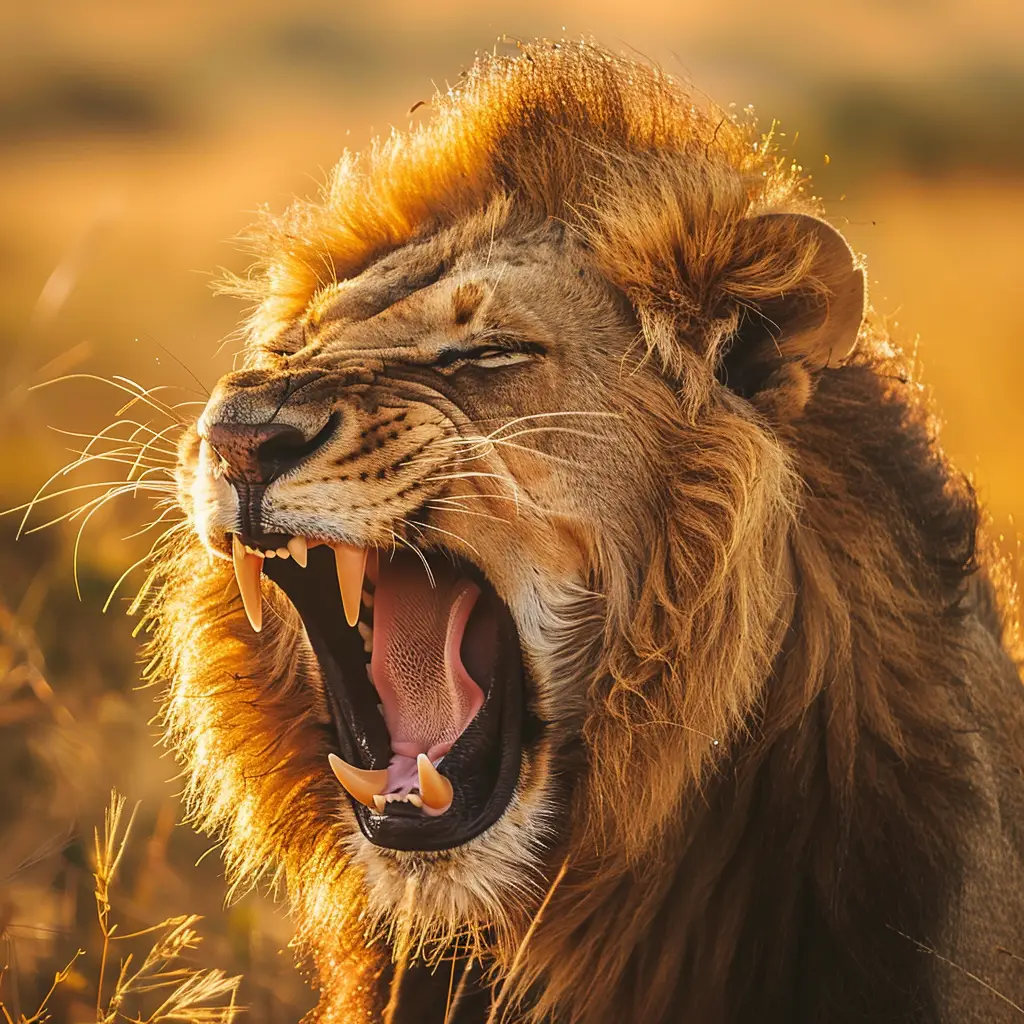 lion roar teeth angry dangerous photography