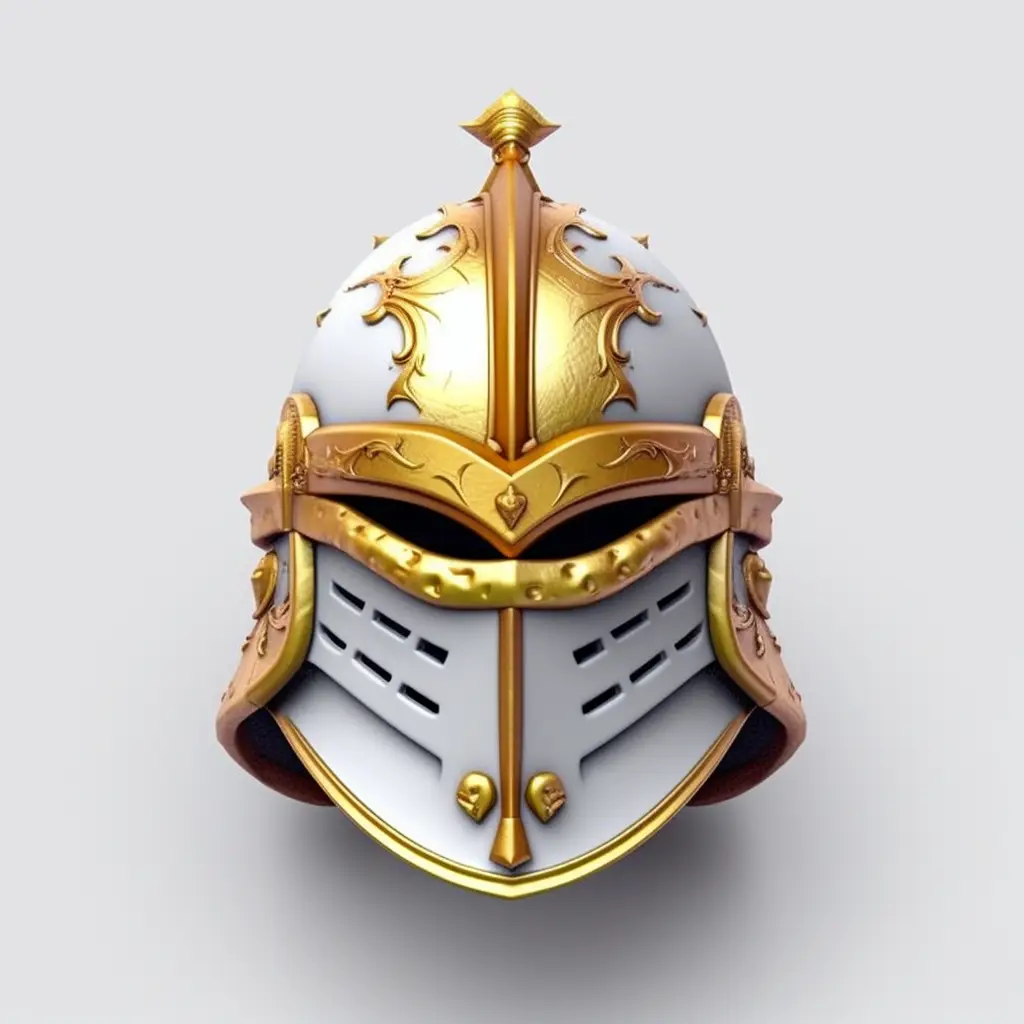 mask helmet icon 3D material game UI art gold golden