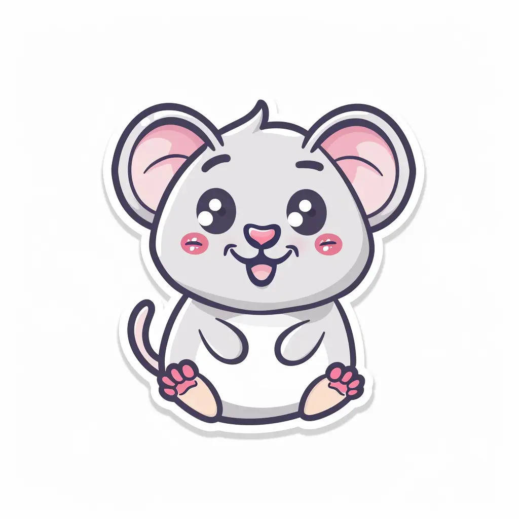 mice mouse logo vector sticker cute line cartoon