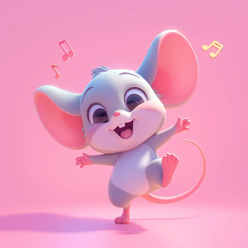 mouse mice cute happy 3D character cartoon design