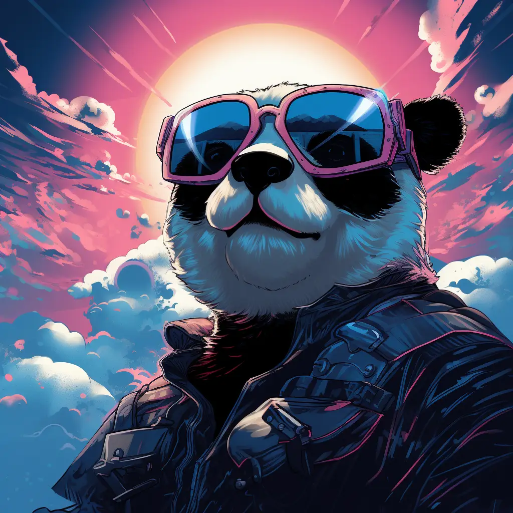 panda glasses sunglass illustration cartoon