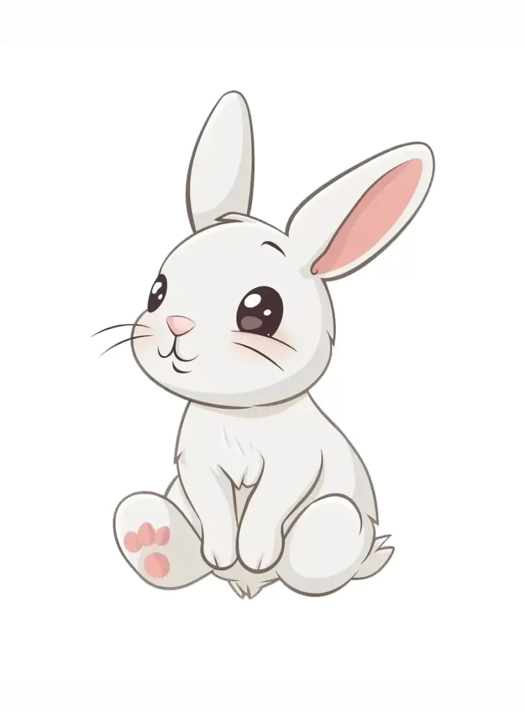 rabbit vector logo sticker line cute cartoon