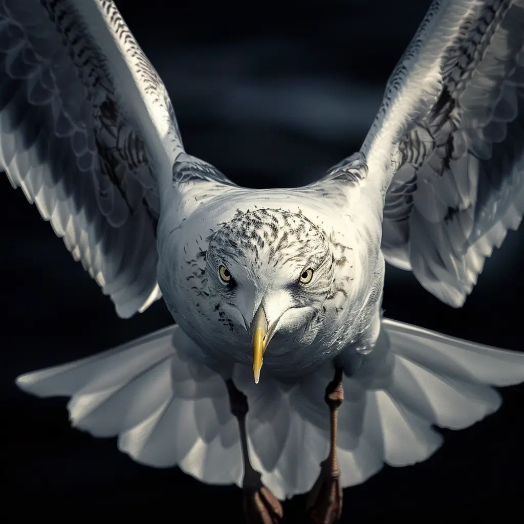 sea gull flying fly sky hunt photography