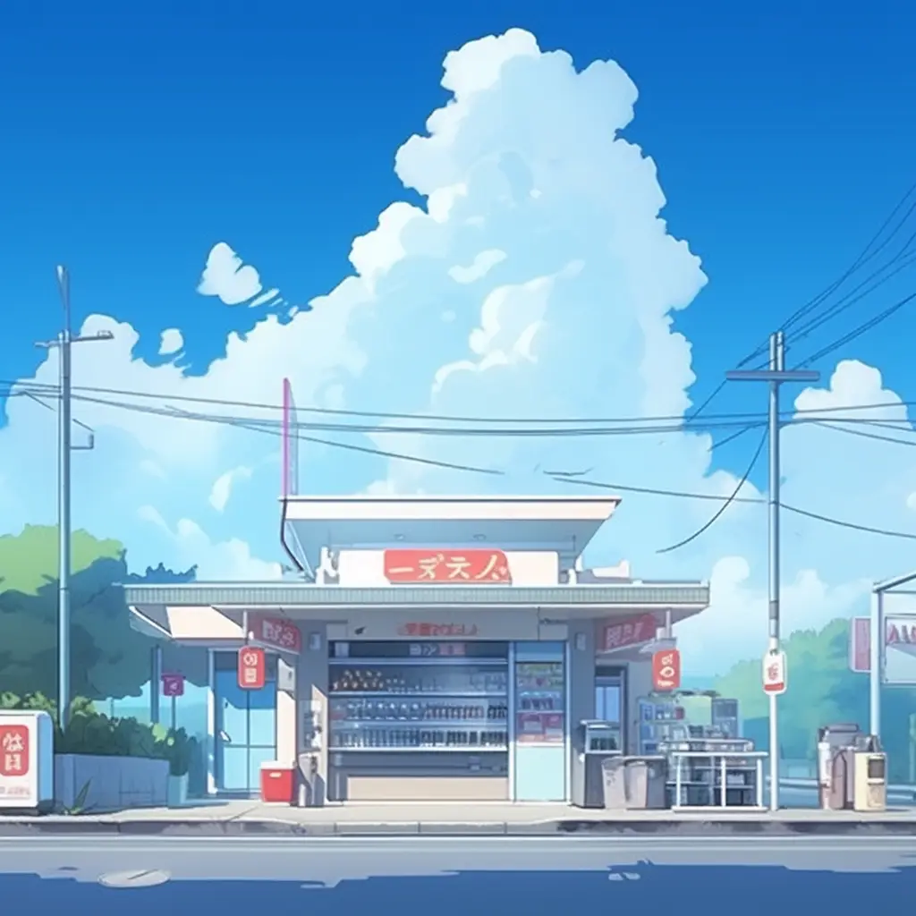 shop 7-11 convenience store supermarket facade front illustration cartoon
