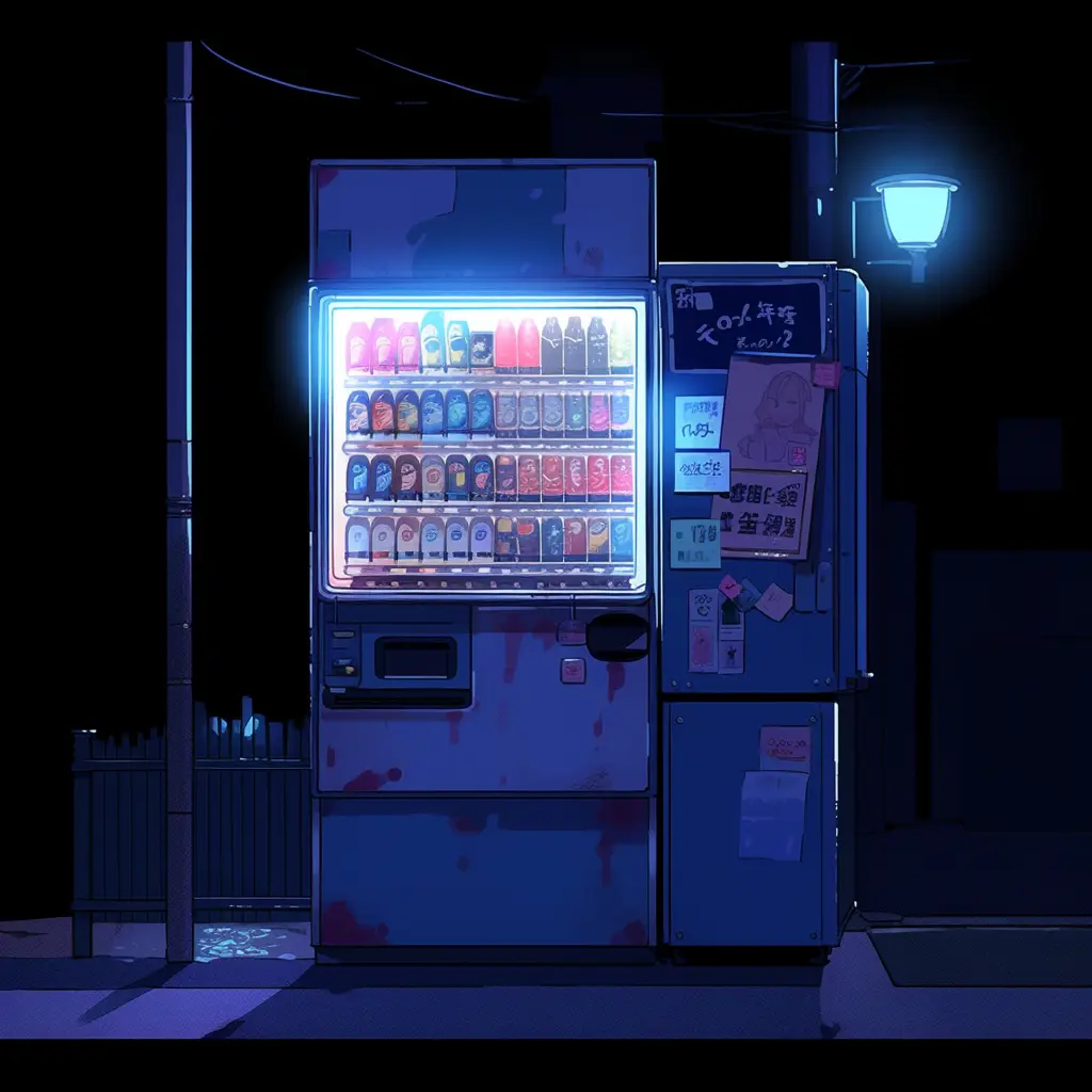 vending machine front facade illustration cartoon