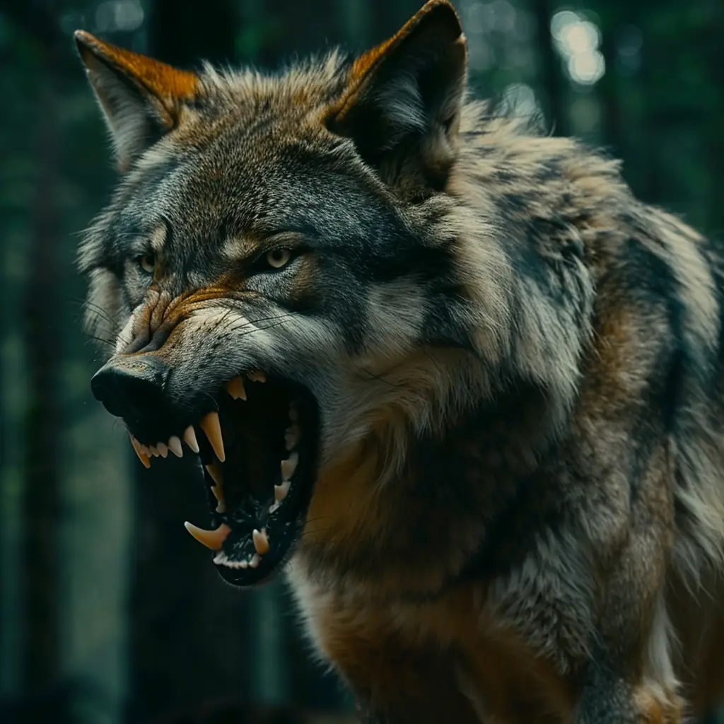 wolf teeth roar angry dangerous photography