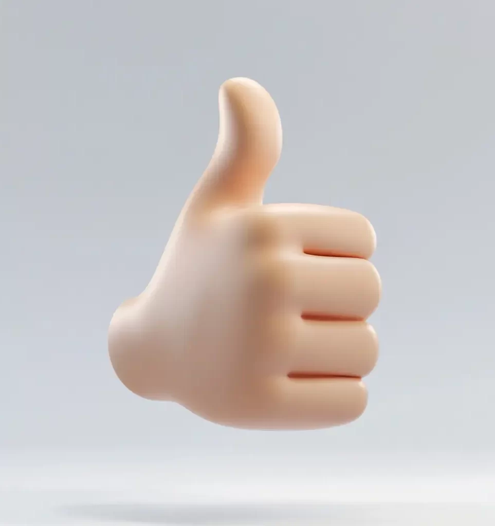 good hand gesture thumbs 3D icon cartoon C4D