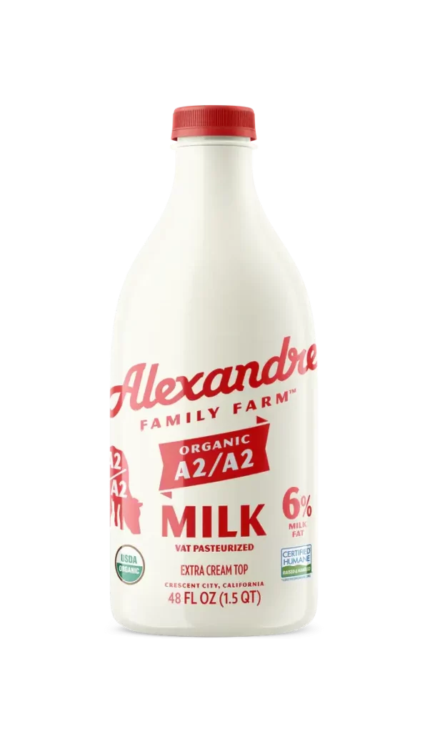 Alexandre organic A2 milk family farm milk red