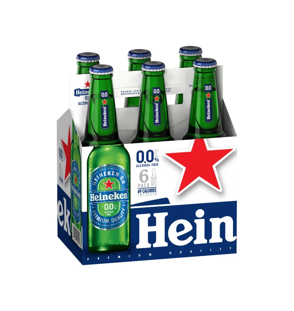 HEINEKEN BEER green bottle box package 6pack