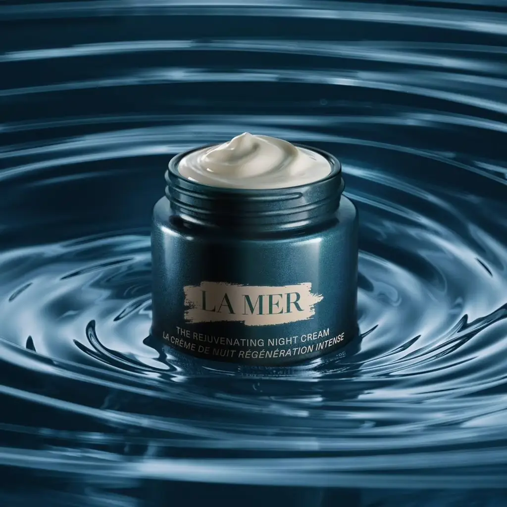 LA MER skincare Rejuvenating Night Cream water ripple