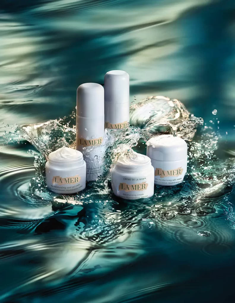 LA MER skincare group white water
