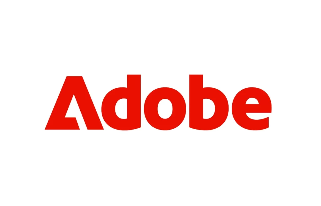 adobe vector red logo typography