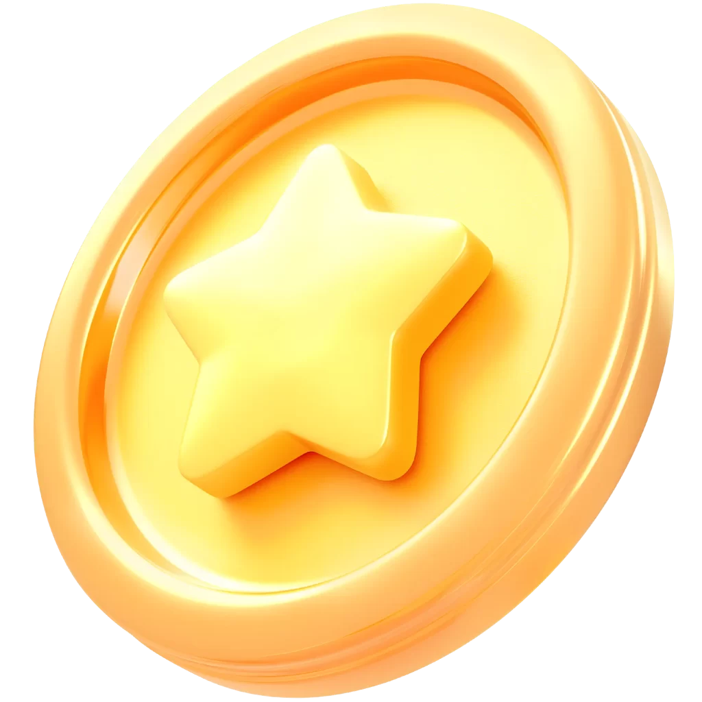 badge gold coin C4D 3D Illustration