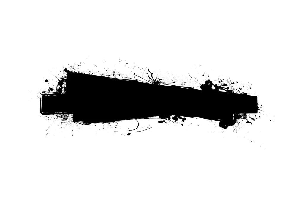 black brush brushwork ink