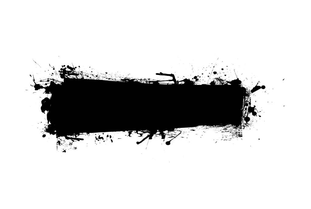 black brush ink brushwork