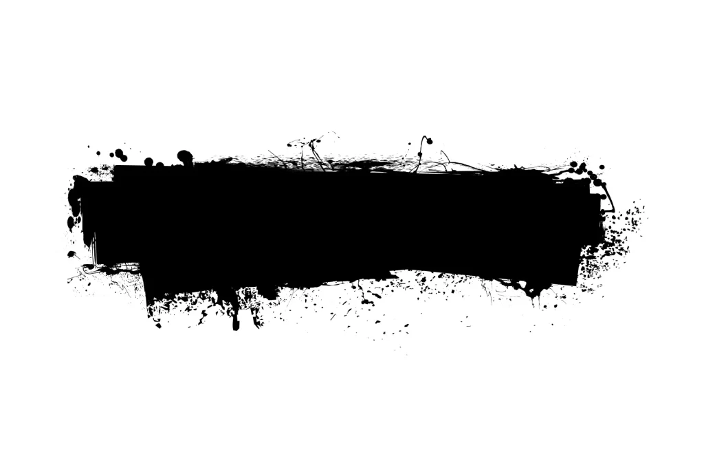 black brush stroke ink brushwork