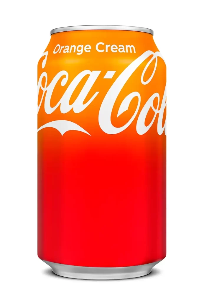 coca cola orange cream can coke photography