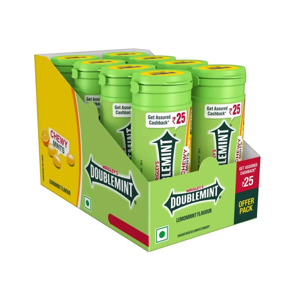 Doublemint chewy mint tube lemonmint flavour chewing gum mint gums instant freshness