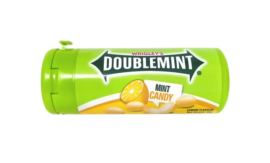 Doublemint chewy mint yellow candy