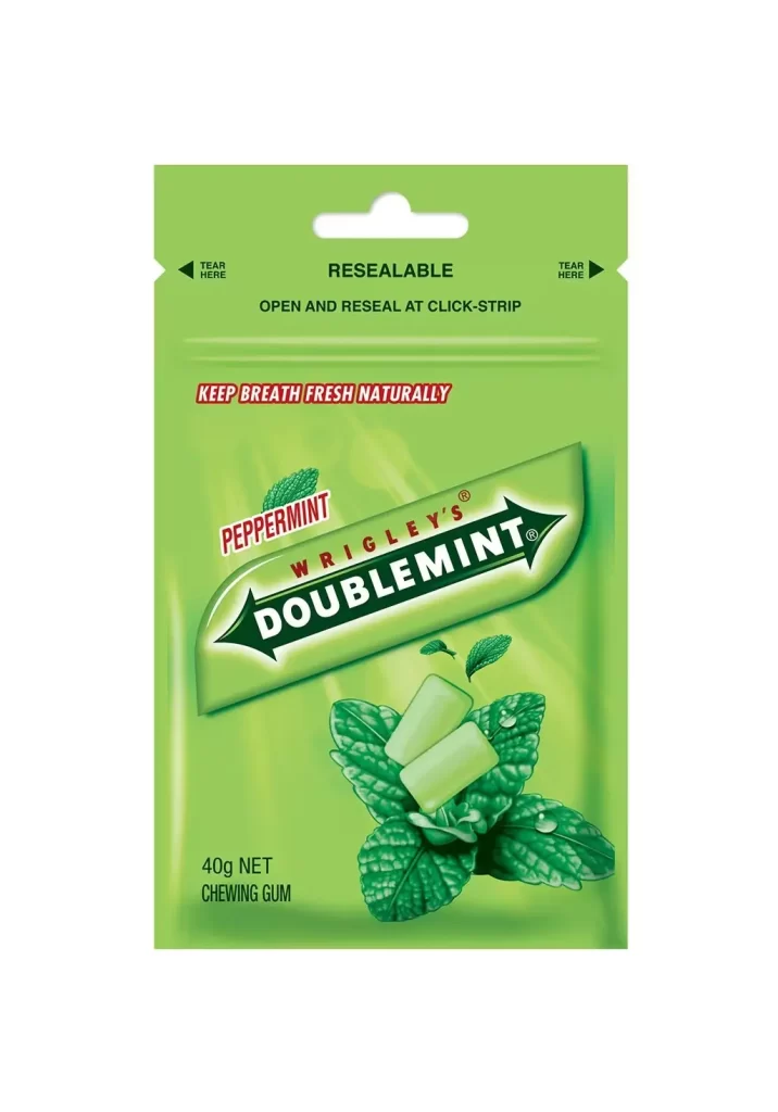 doublemint peppermint flavor resealable bag