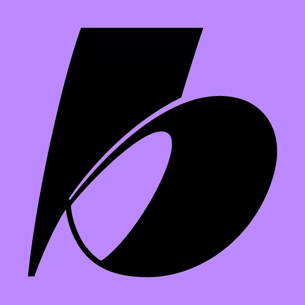 letter B icon abstract