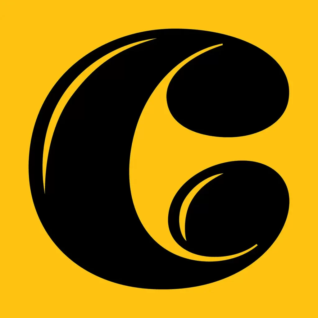 letter C icon abstract