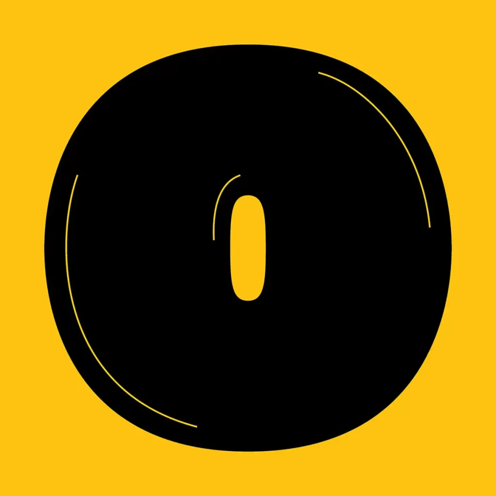 letter O icon abstract