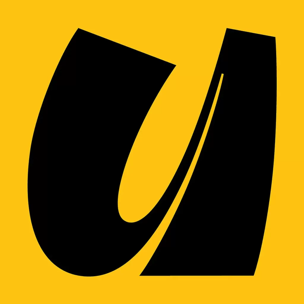 letter U icon abstract