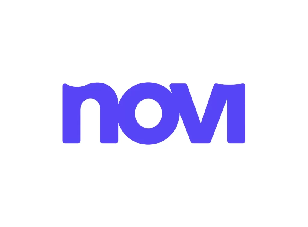 novi logo vector typography