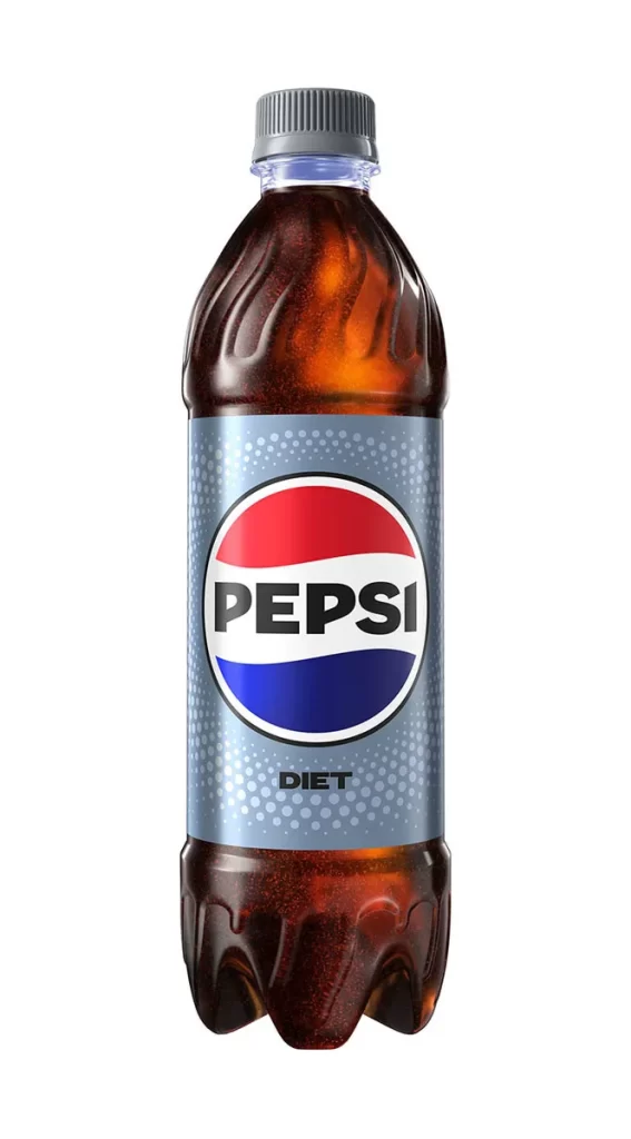 PEPSI cola soda light silver diet