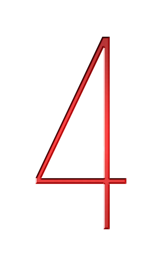 red number 4 thin