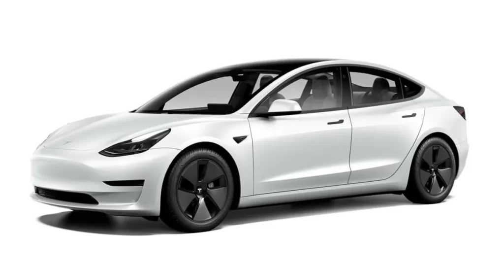 Tesla model 3 white 3D