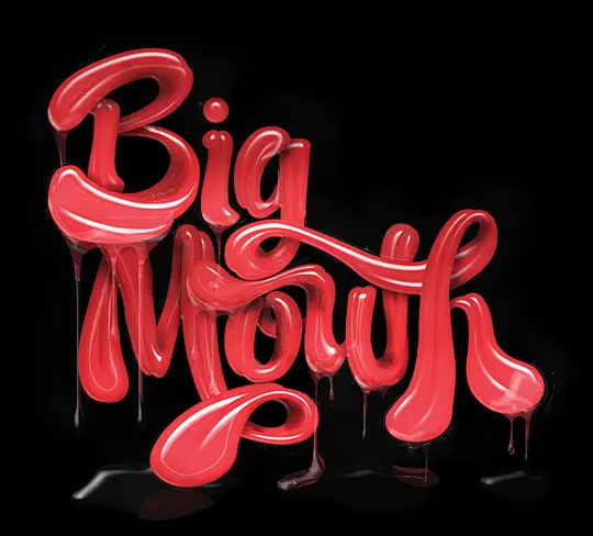 typography big mouth