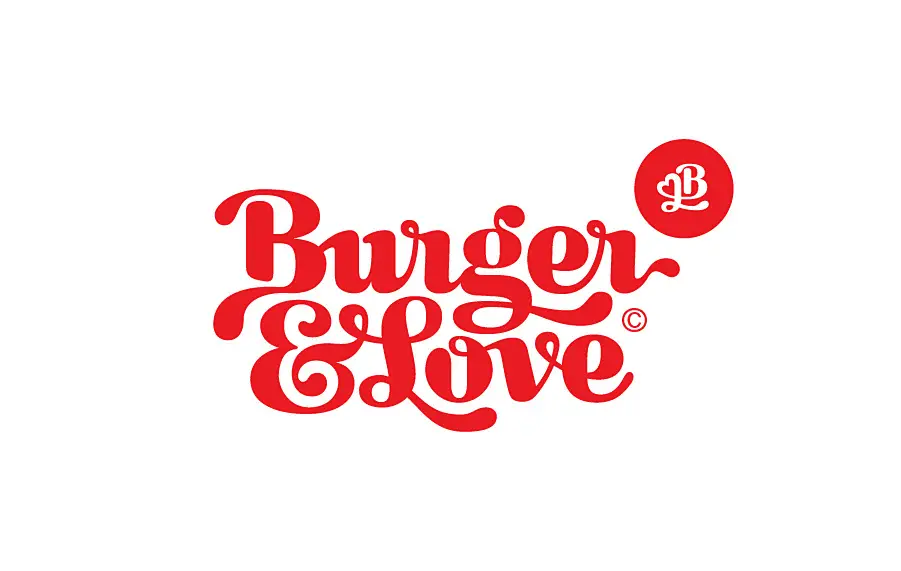 typography burger love