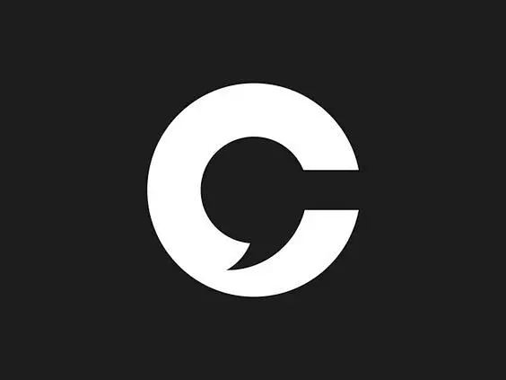 typography letter C logo