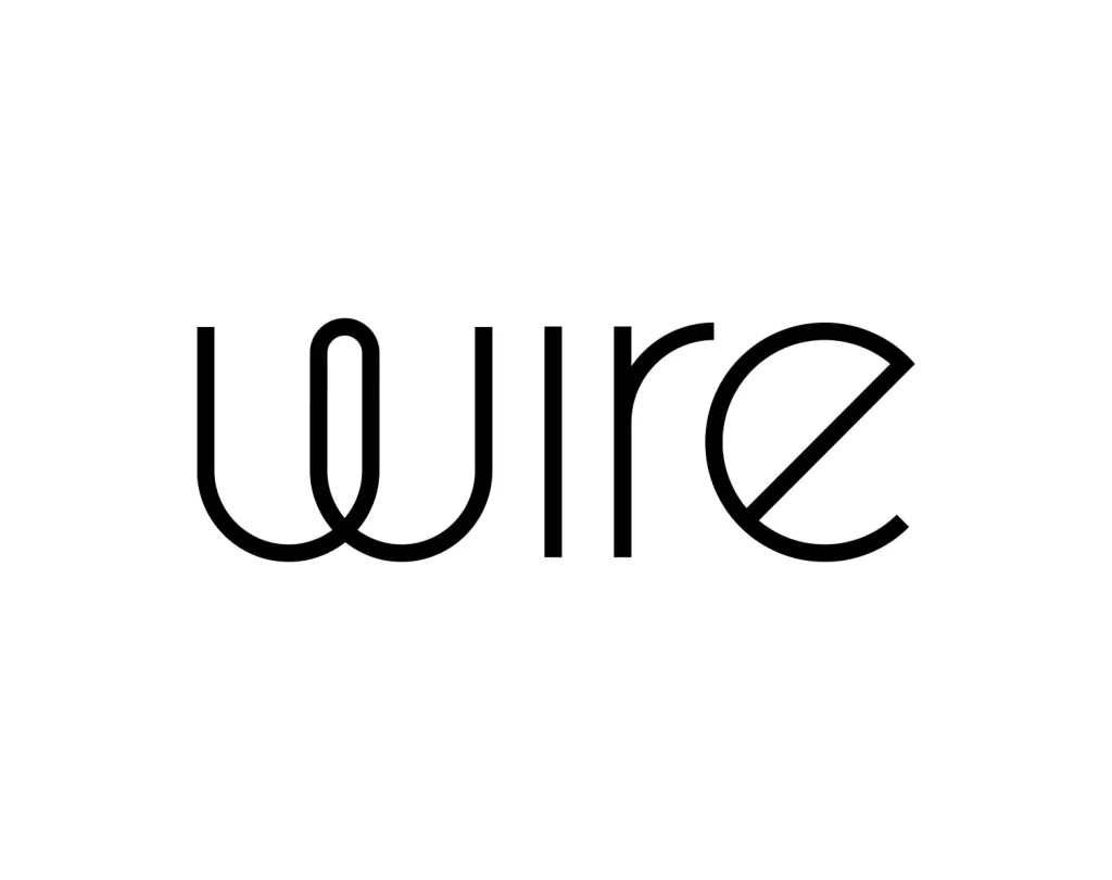 wire logo vector typography