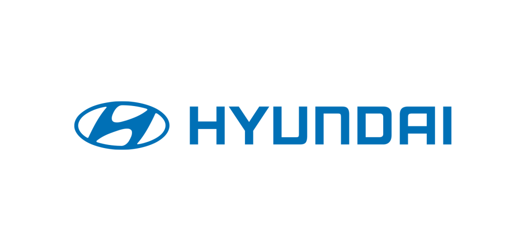 Hyundai vector logo blue flat