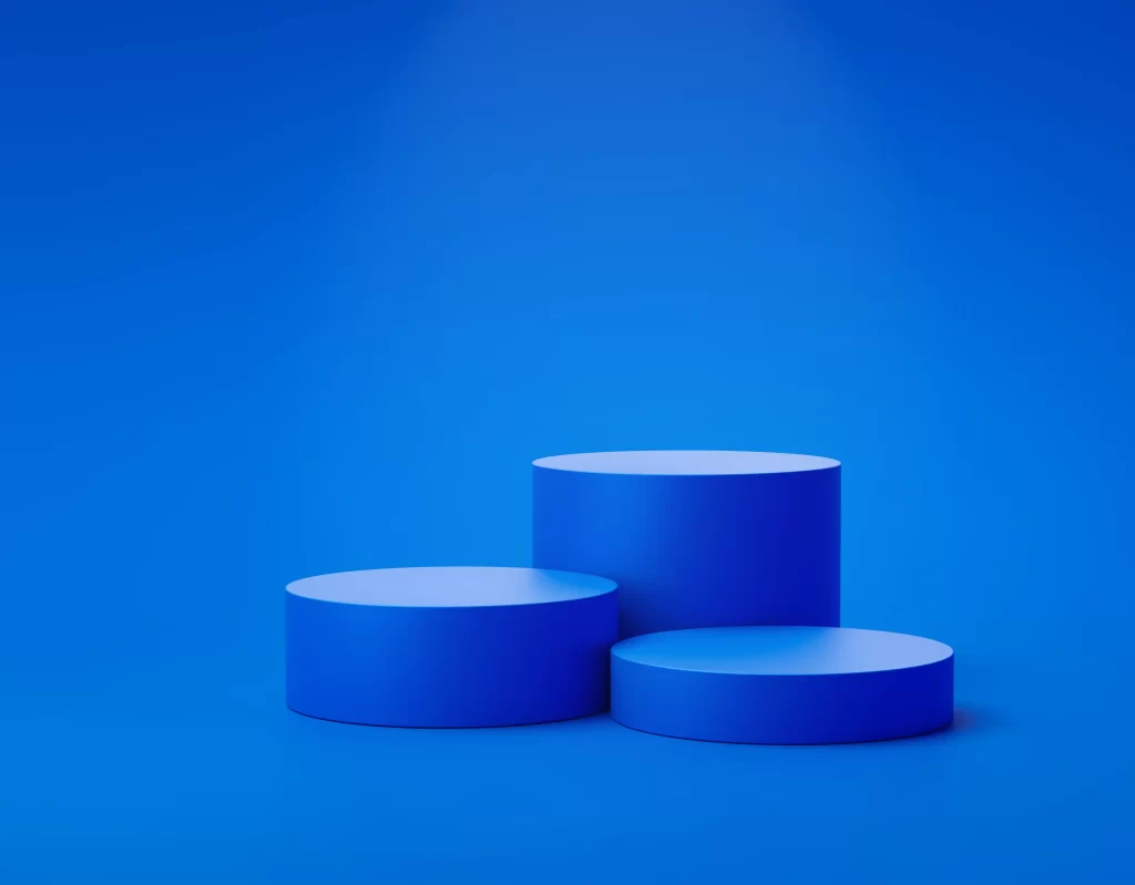 blue background stage 3D C4D podium backdrop