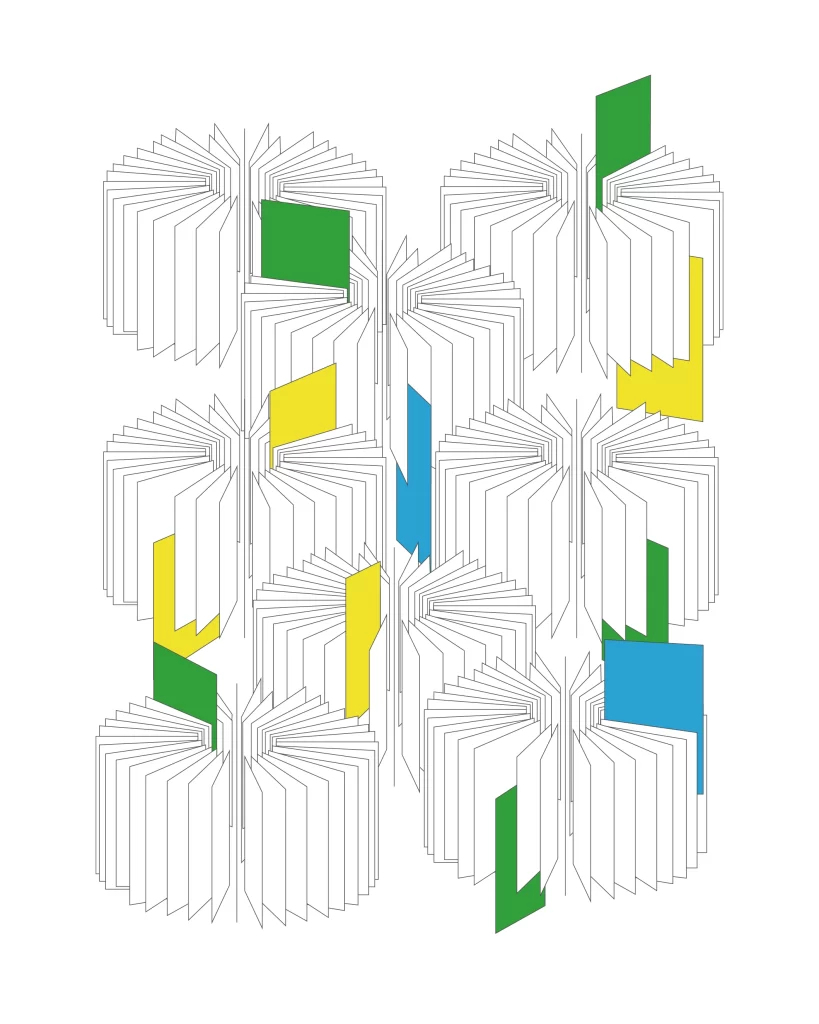 book paper spin vector illustration