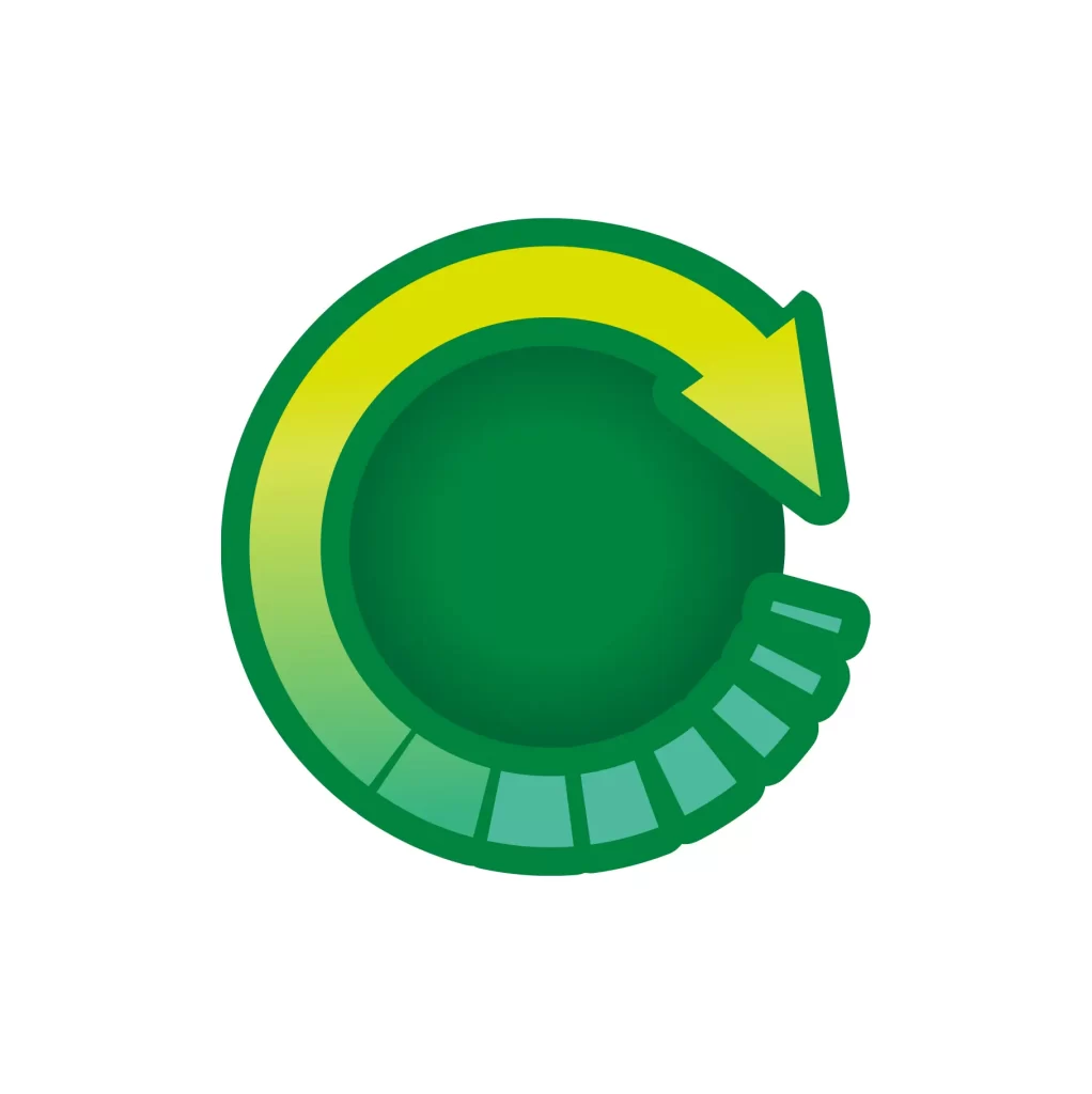 loop arrow green environmental protection hour