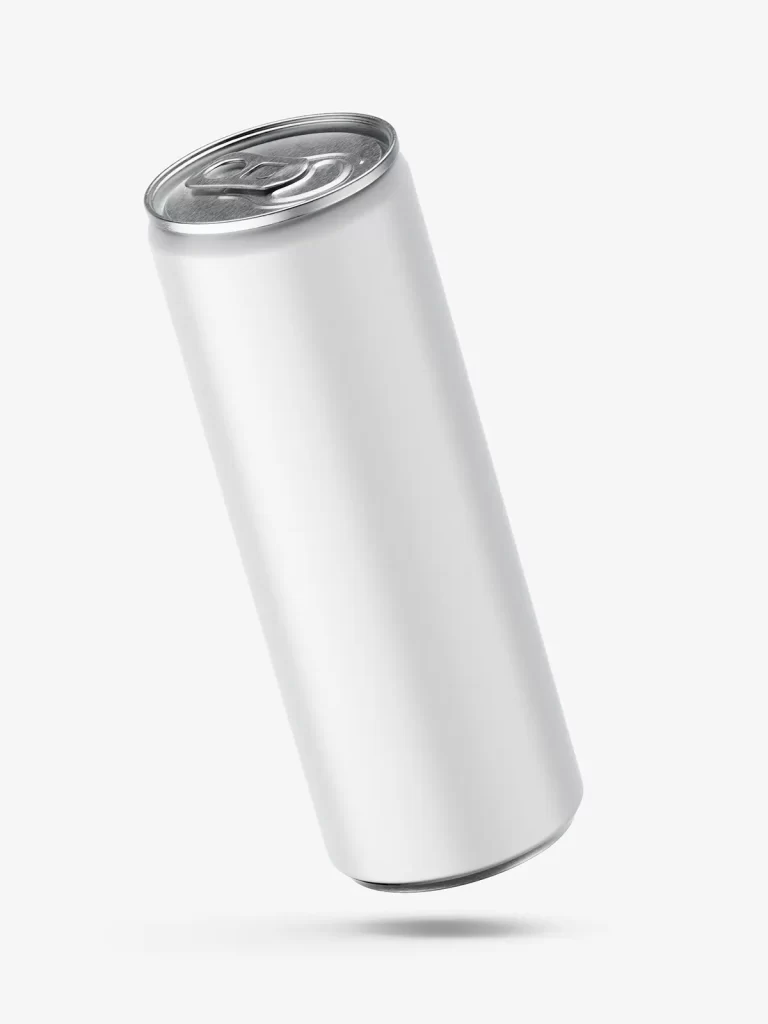 white beverage Drink Can mockup