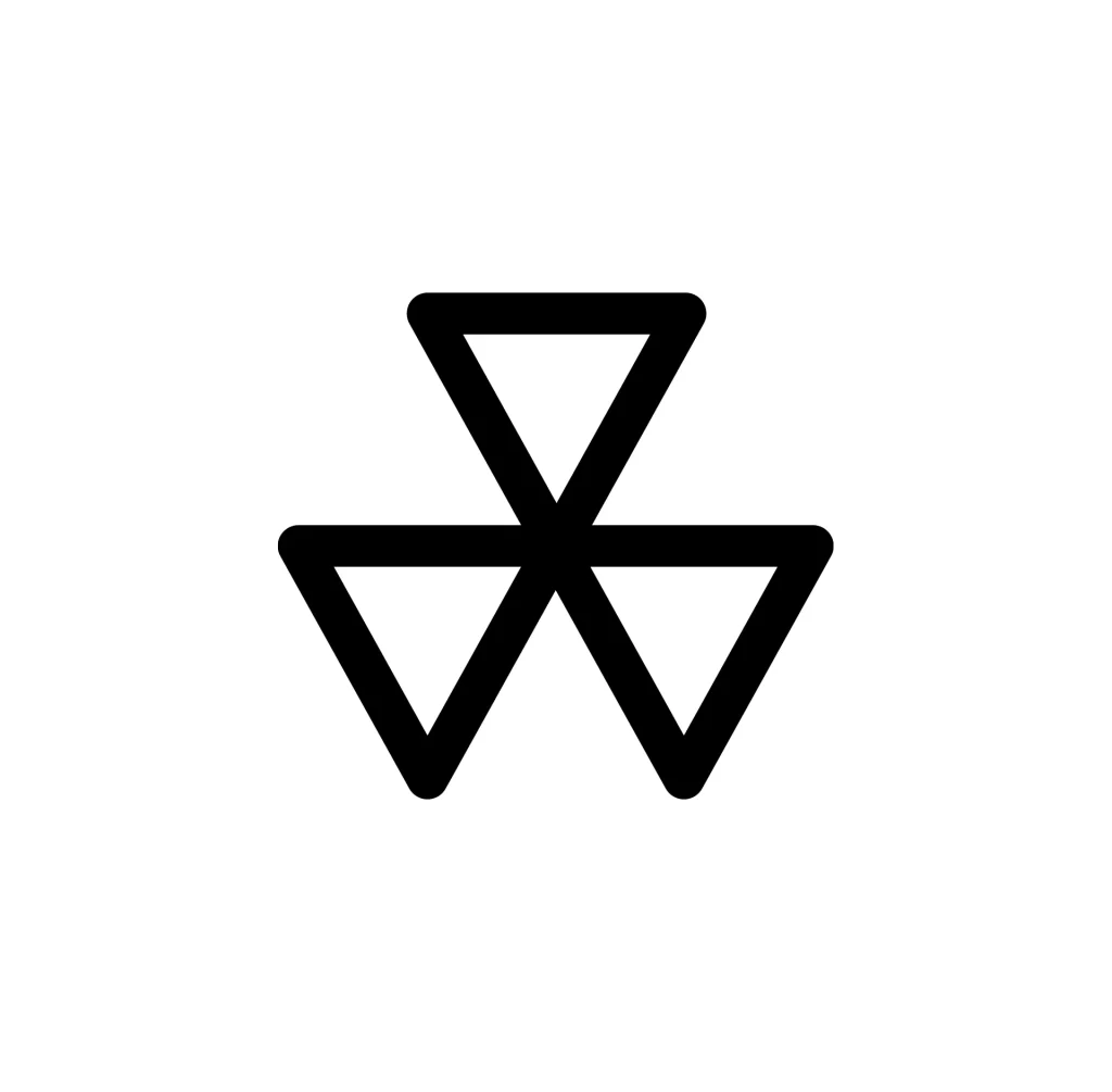 4 GeomShaps Triple triangle vector logo