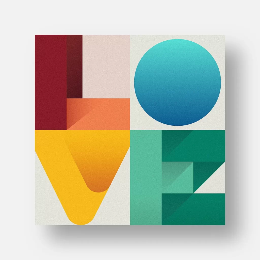 Love word wordmark typography